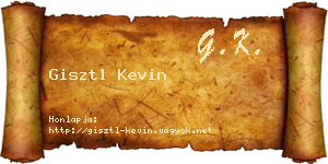Gisztl Kevin névjegykártya